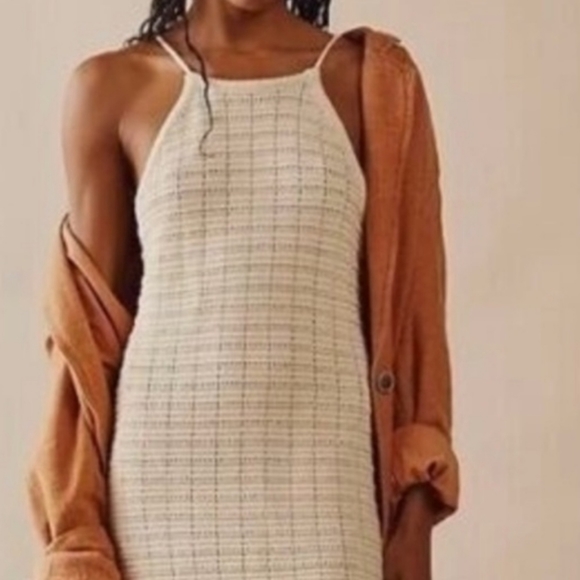 Free People Mallorca Fauxchet Sweater Midi Dress in Natural - L - Picture 15 of 16